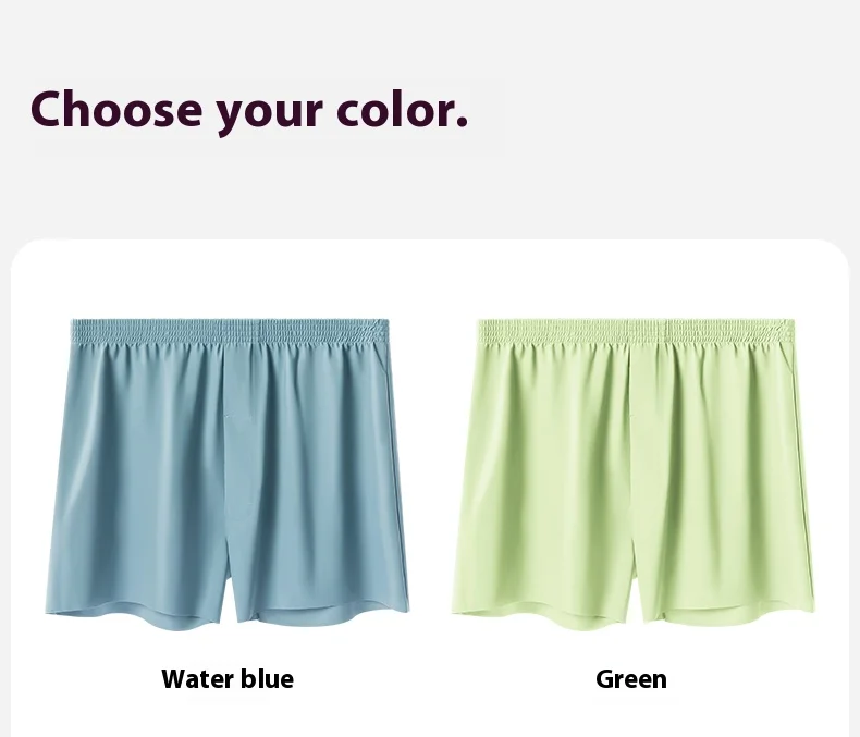 Wholesale Breathable  Men's Ice Silk Long Leg  Antibacterial Underwear Custom OEM Supplier