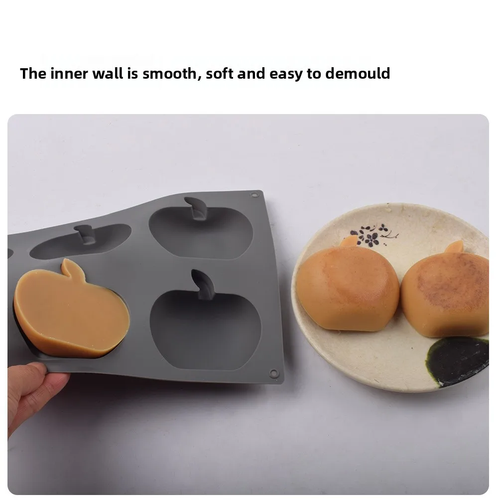 High Temperature Resistant Silicone Apple Mold DIY Crystal Dropping Candy Cheese Chocolate Biscuit Mold for Cake Tools manufacture