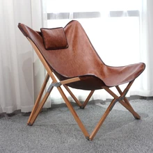 HStex Folding Camp Butterfly Chair Wood Folding Camping Chair