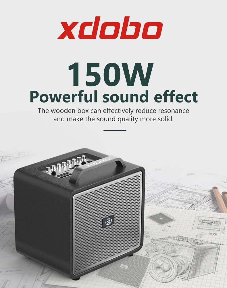 XDOBO Thunder 1978 портативный Перезаряжаемый 150 Вт DJ усиленный громкий  динамик с 2 беспроводными микрофонами и подставкой для штатива| Alibaba.com