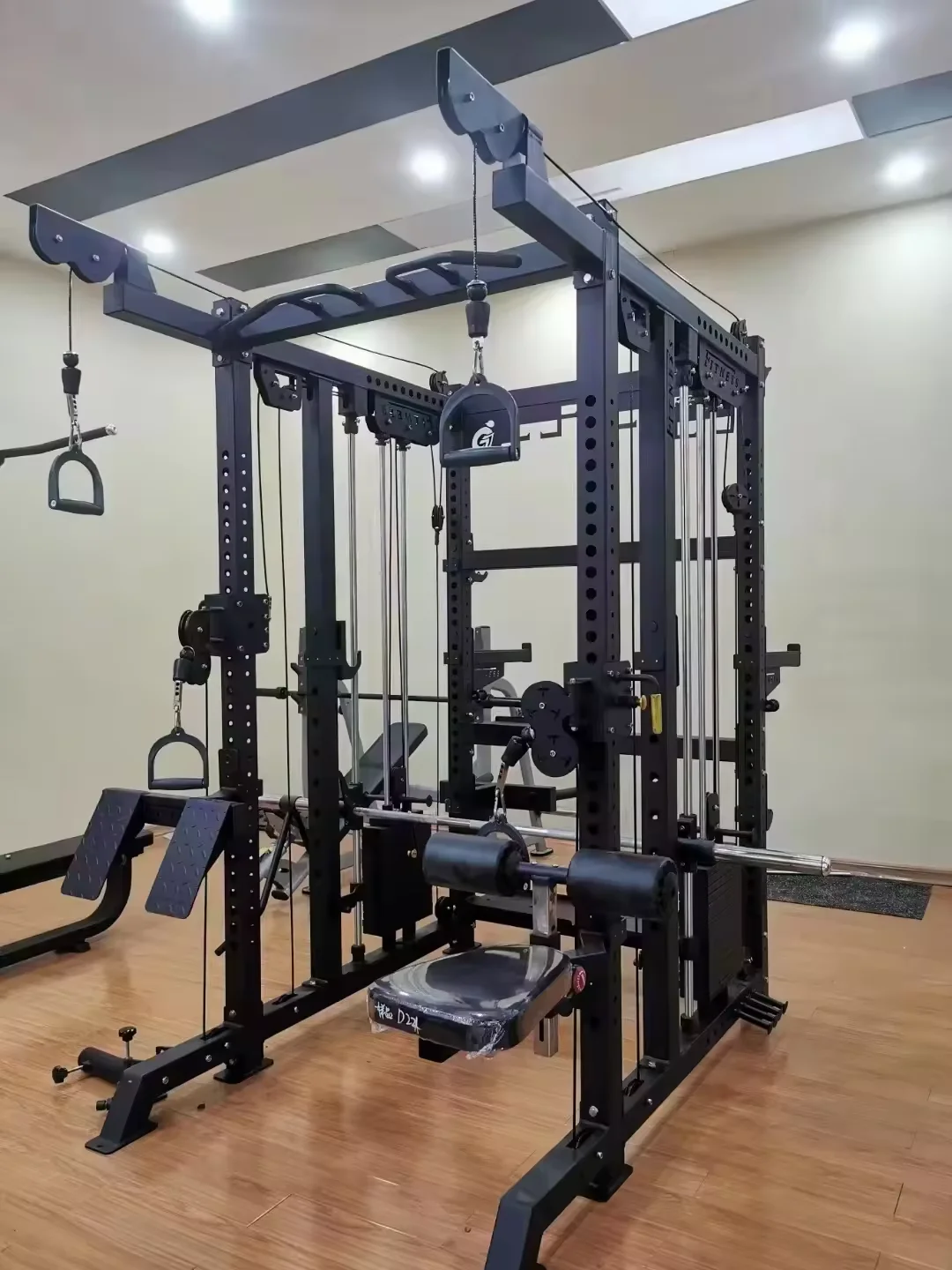 Long Glory High Quality Gym Equipment Smith Machine Multi Function Power Rack Cable Crossover 3d 8891