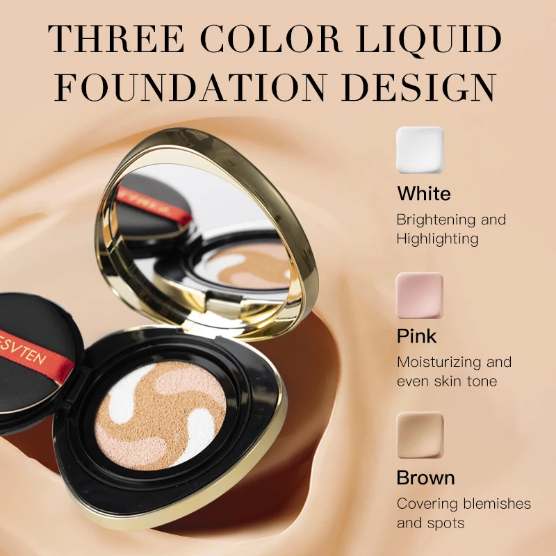 Custom logo Red Diamond Cushion Foundation Natural Beige for Light with Plant Essential Oil