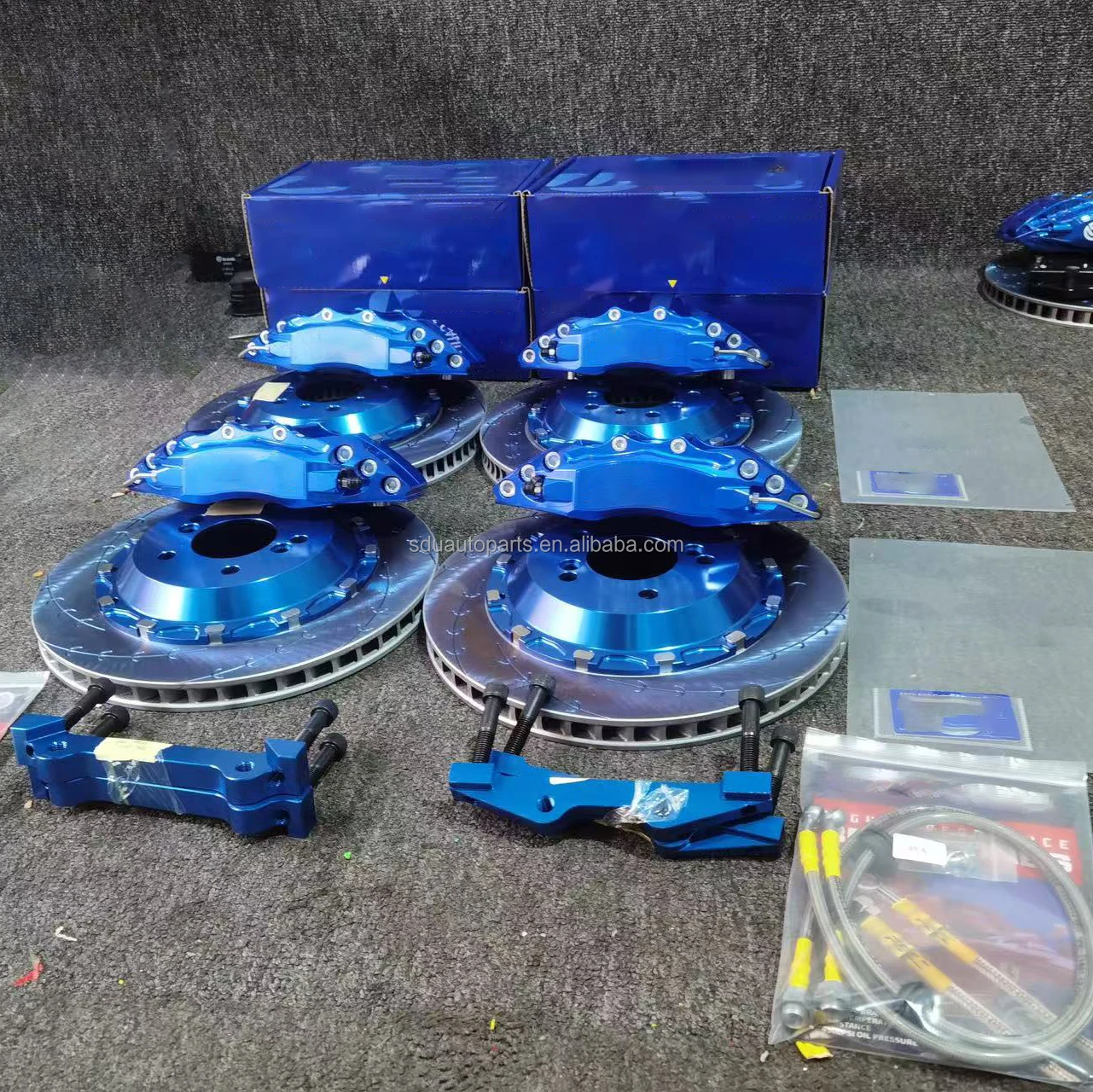 New Style 6 Piston Front & 4 Piston Rear Brake Disc Kit for Nissan