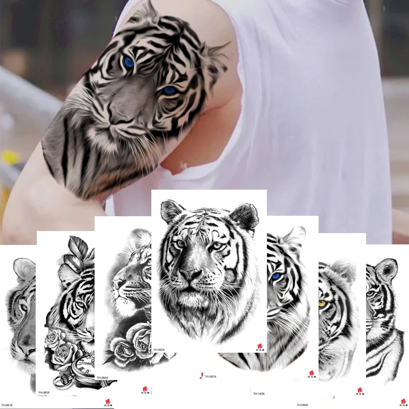 Temporary Tattoos of tiger Design Image Tattoo White tiger
