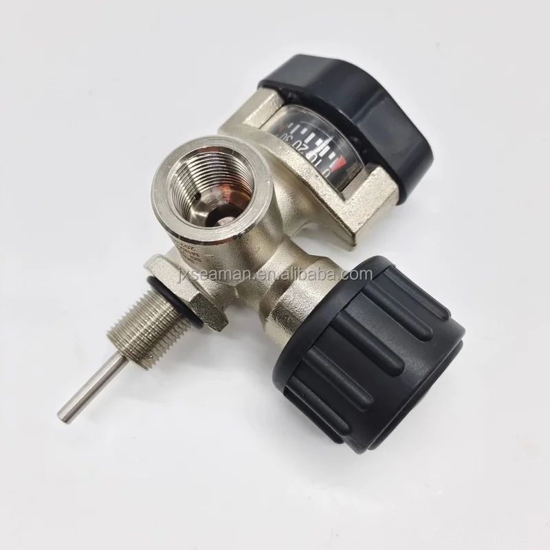 Scba Cylinder Valve With Double Side Pressure Gauge - Buy Scba Tank ...