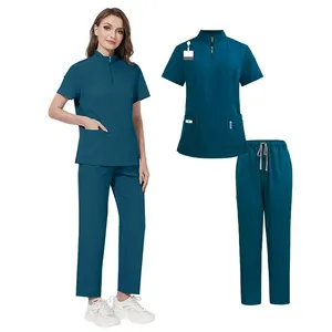 Wholesale Custom Logo Scrubs Uniforms Sets for Women Medical Uniforms Doctor Nurse Hospital Scrubs Uniforms