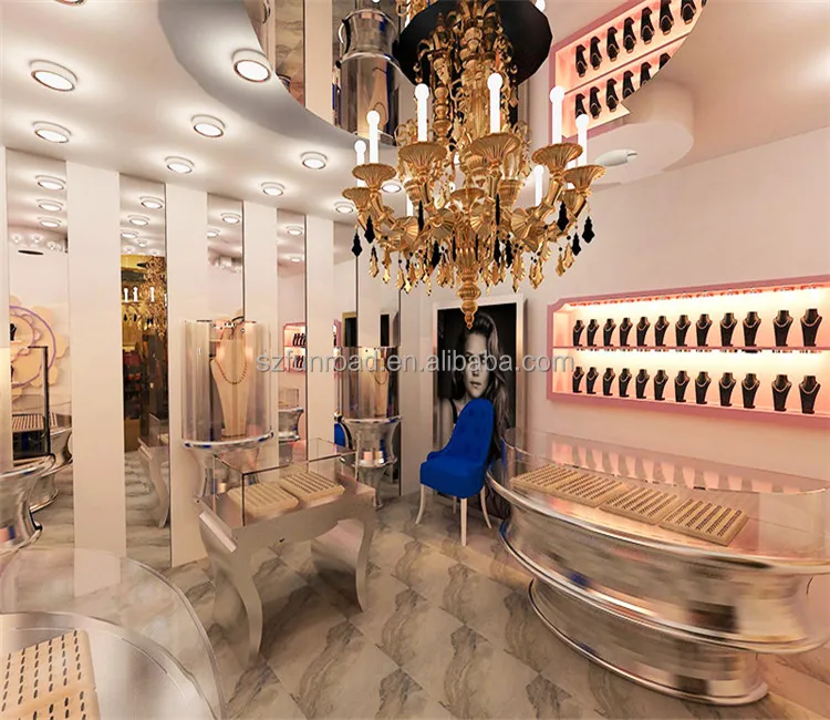 High end boutique jewelry shop fittings design furniture for sale