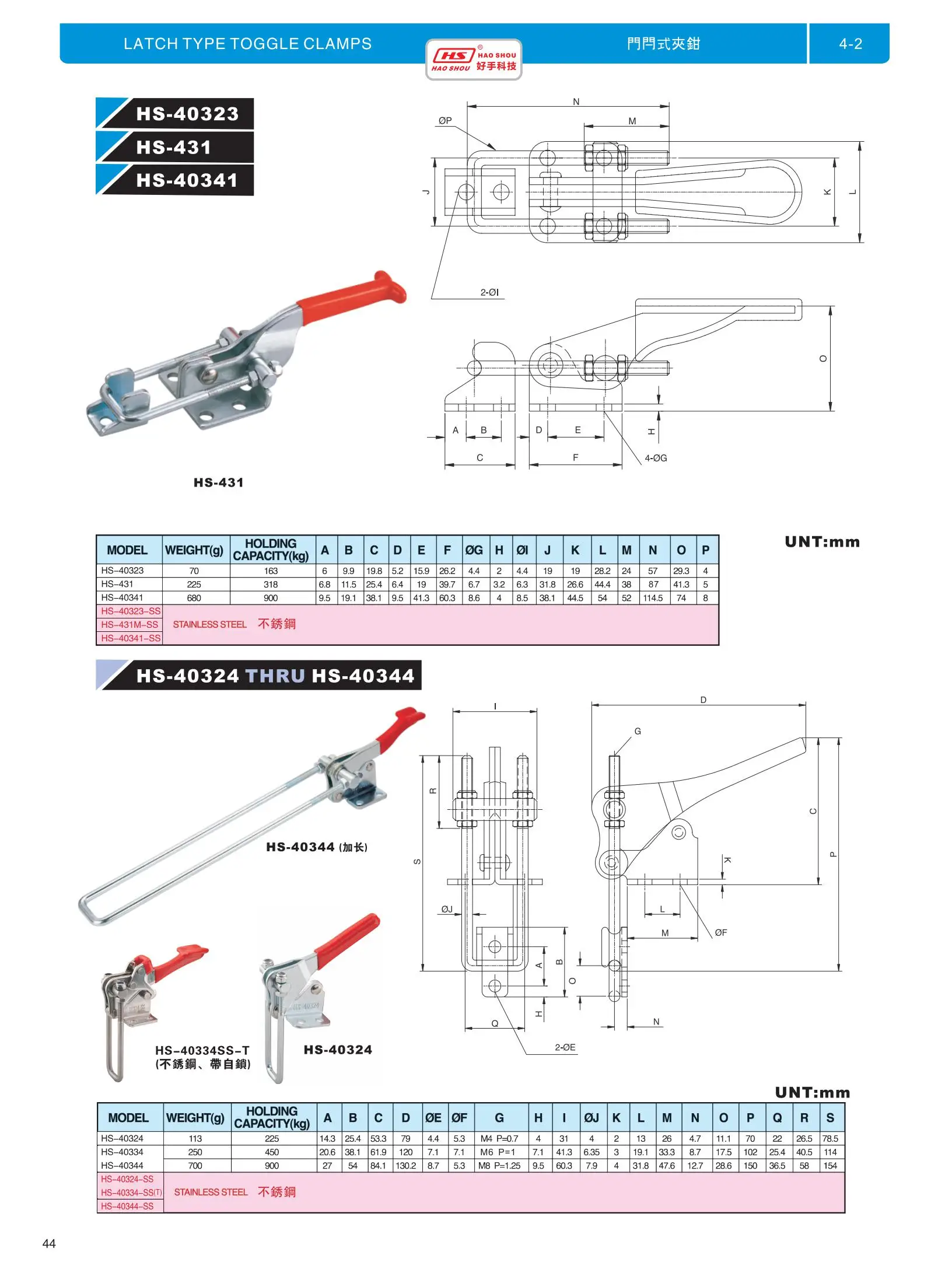 Hs40341 Woodwork Welding Fixture Push Pull Fast Fixture Toggle Clamp