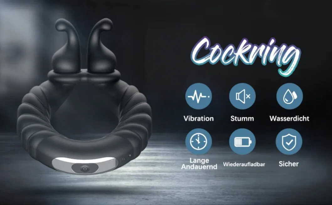Amazon hot sale 10 frequency silicone cock ring vibrator sex toys for men delay ejaculation