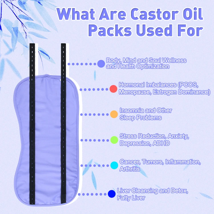 Famicheer Knee Pain Stomach Castor Oil Wrap Around Pack For Weight Loss