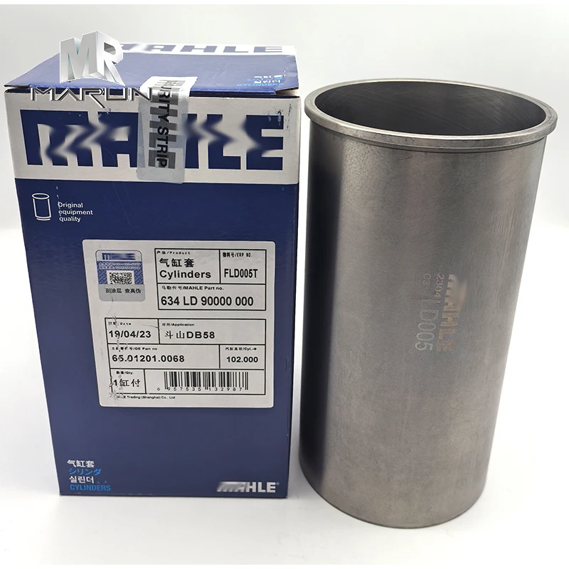Original DB58 Cylinder Liner 65-01201-0068 for Excavator DH220-5 Construction Machinery Parts