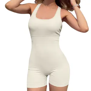 2026 New Women's One-Piece Backless Gym Yoga Jumpsuit Four-Sided Stretch Sports Bodysuit