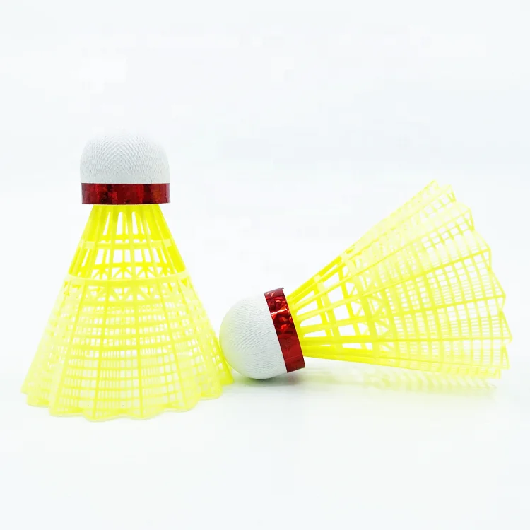 High Quality Durable Nylon Badminton Shuttlecock Yellow Shuttlecock with Training Usage Factory Supply at Price