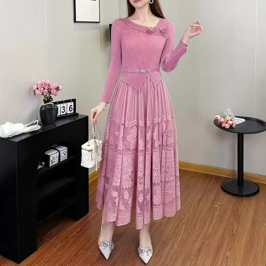 Shop Plus-Size Casual Dress Manufacturers Wholesale Miyake Fold Dress