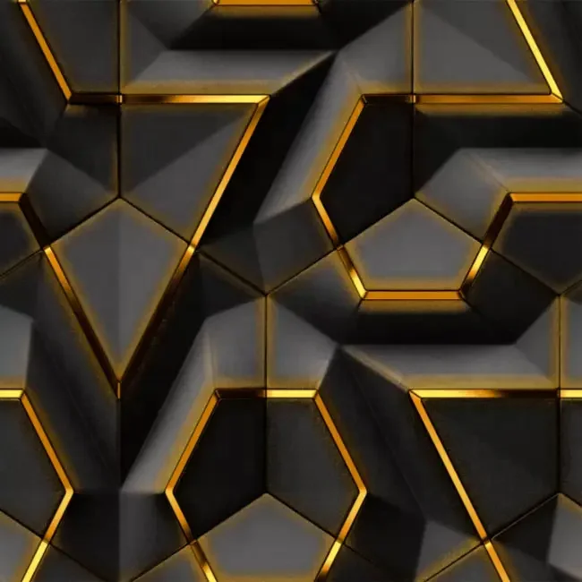 Cheaper a Grade Stock Lot Wallpaper Pvc Wallpaper Stock Lot 3D Geometric Metallic Wallpaper