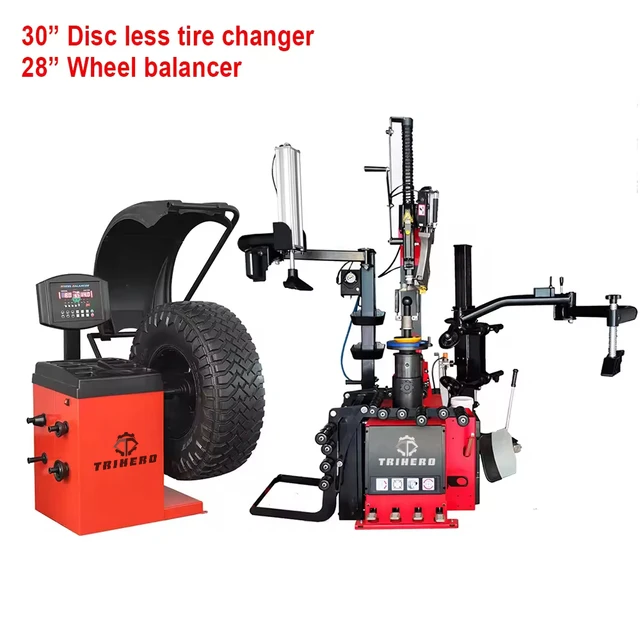 28" Luxury no disc tire changer & Wheel balancer Automatic lean back Tyre changing machine Tire balance machine for sale