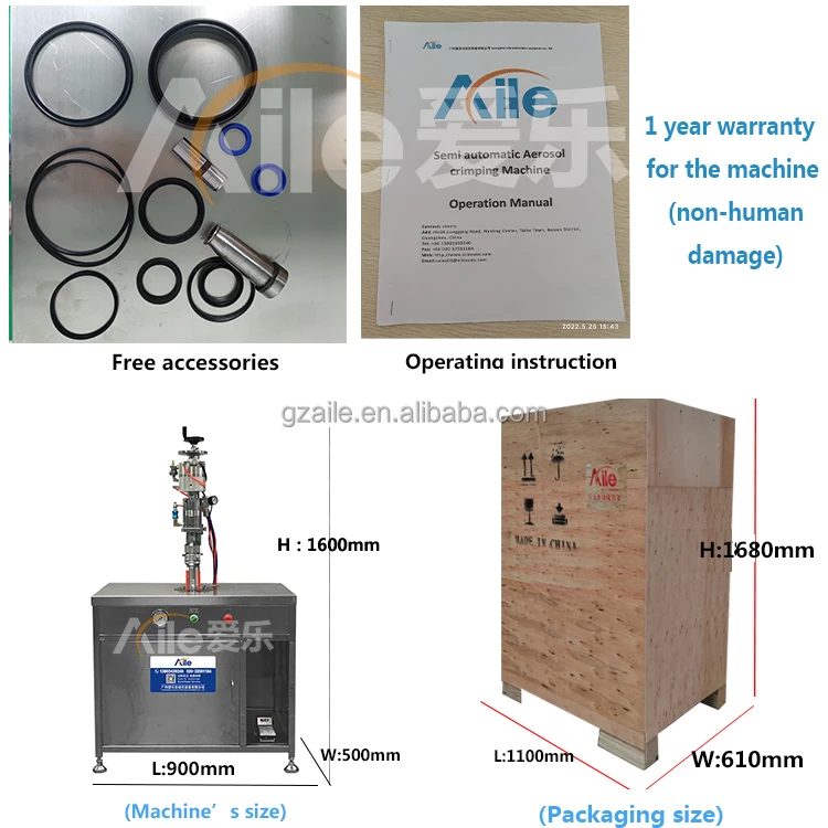 Manufacturer Semi Automatic Aerosol Can Sealing Machine Valve Crimping  Equipment  Tin Valve Crimper manufacture