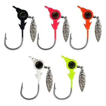 CHEERY New Arrival Colorful Big Eye Jig Head with Spinning Blade, 3.5g 5g 7g 10g Fishing Jig Hooks Wholesale – Metal Jig – view 5