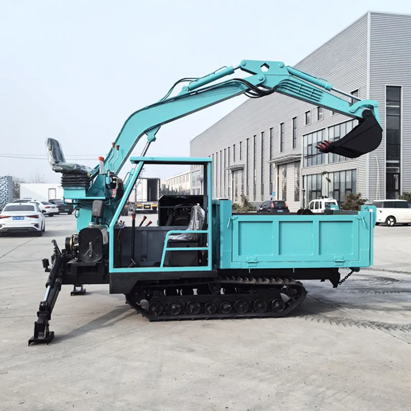 Factory Price 5 Ton Tracked Crawler Transporter Mini Crawler Dumper 3 Tons with Digger