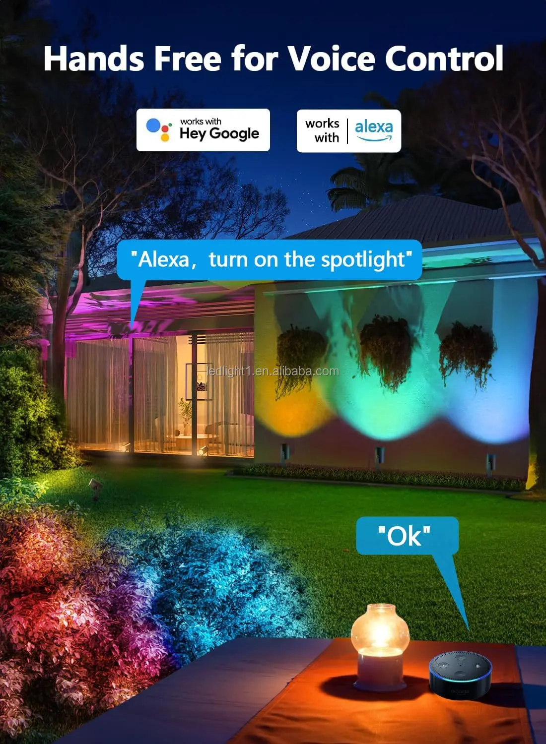 product 4 pack wifi app controlled smart spot lightsrgbcw aluminum ip65 decorative led garden outdoor landscape lights-40