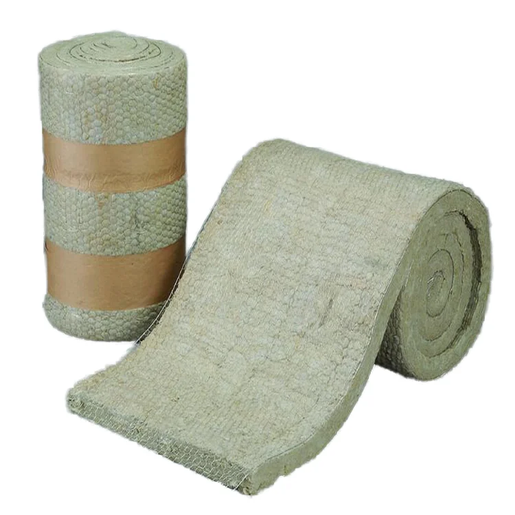 Rock Wool Blanket Stone Wool with Aluminum Foil or Wire Mesh Basalt Rock Wool Basalt Insulation for Ovens