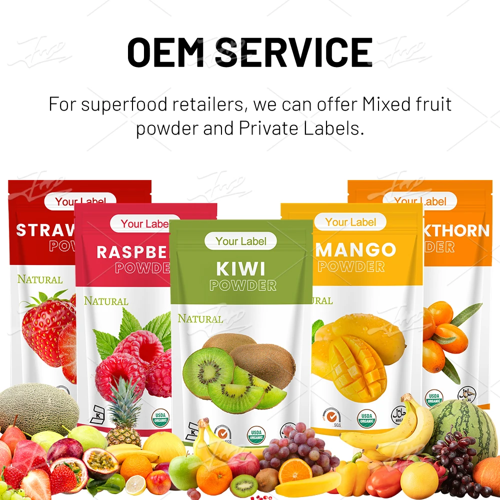 Plant Extract Manufacture Bulk Organic Natural Instant Water Soluble Fruit Juice Powder for Drink