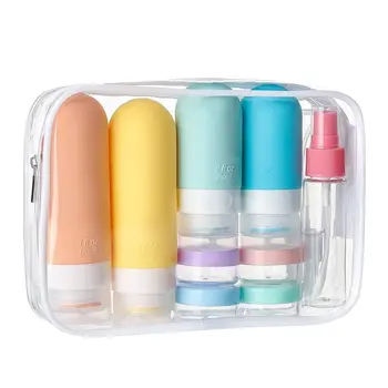Best Selling 15 packs Promotional Gifts Silicone Travel Bottle Set Leak Proof Cosmetic Portable Shampoo Travel Kit