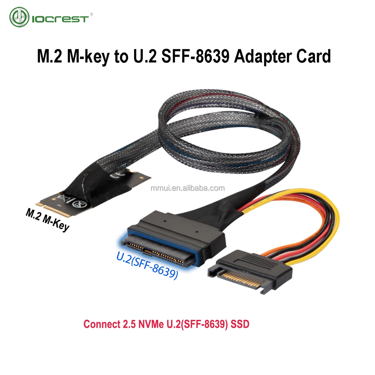 M.2 Connecting Cable Simple U.2 to M.2 Cable Convenient M.2 Cable Practical Reliable No Power Supply SF-8639 Cable for Laptop for Desktop 
