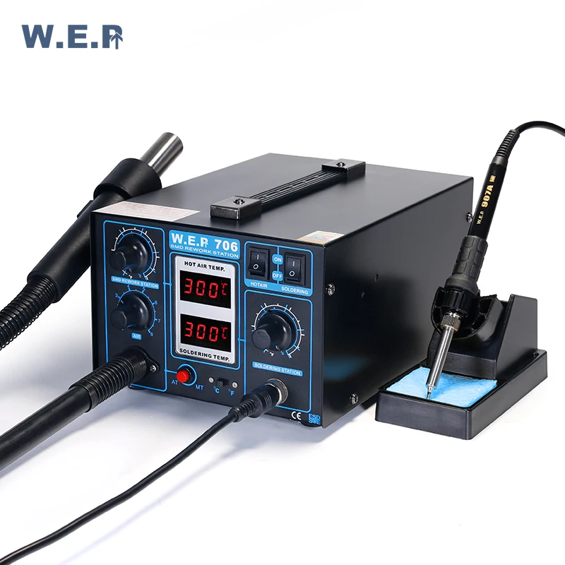 Wholesale WEP 706 2 in 1 blower LED professional repair machine hot air  soldering solder smd rework station From m.alibaba.com