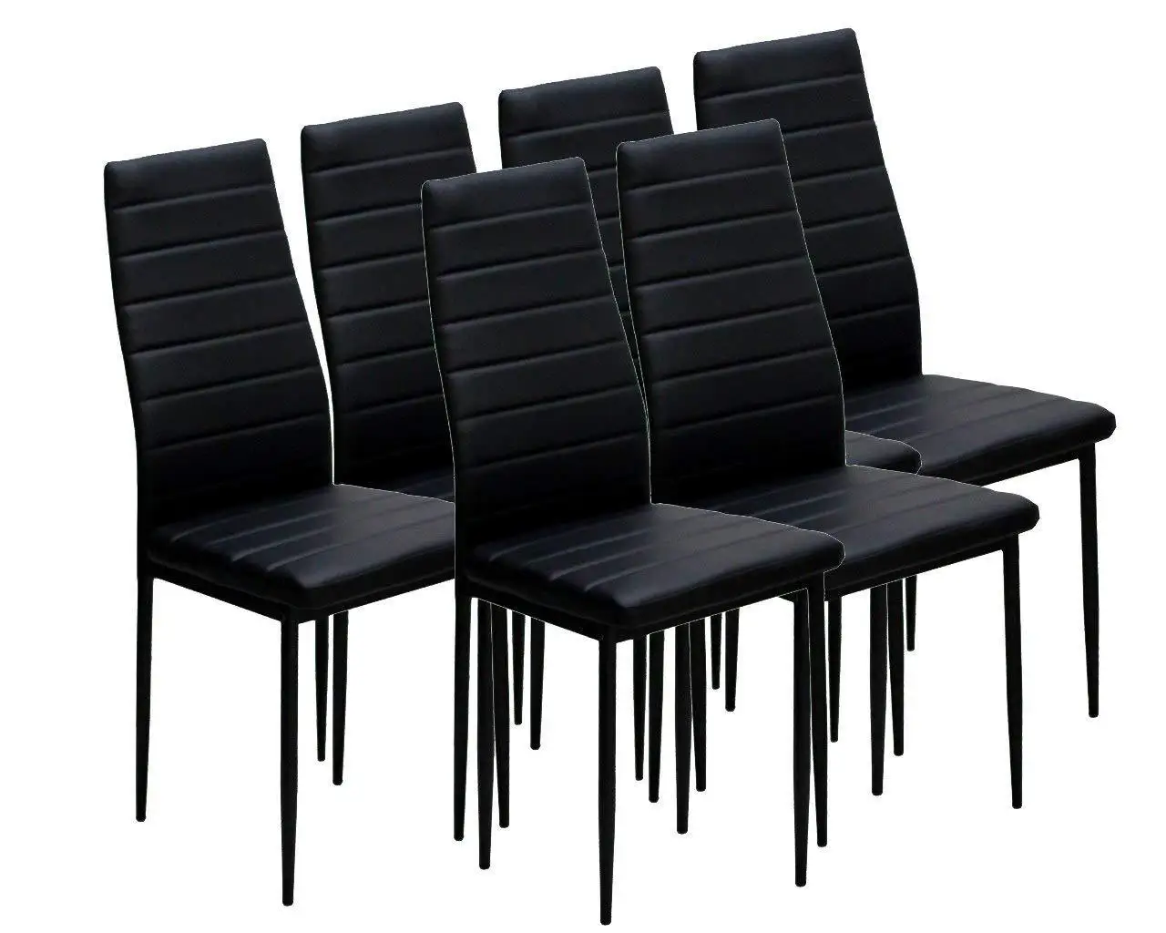 New Arrival Factory Cheap Price Black Dining Tables and Chairs Set 6 Seater Glass Dining Table Set for Dining Room