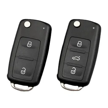 2 Buttons Replacement Car Key case Shell Remote Flip Folding Blank Keys Cover Case For V-W