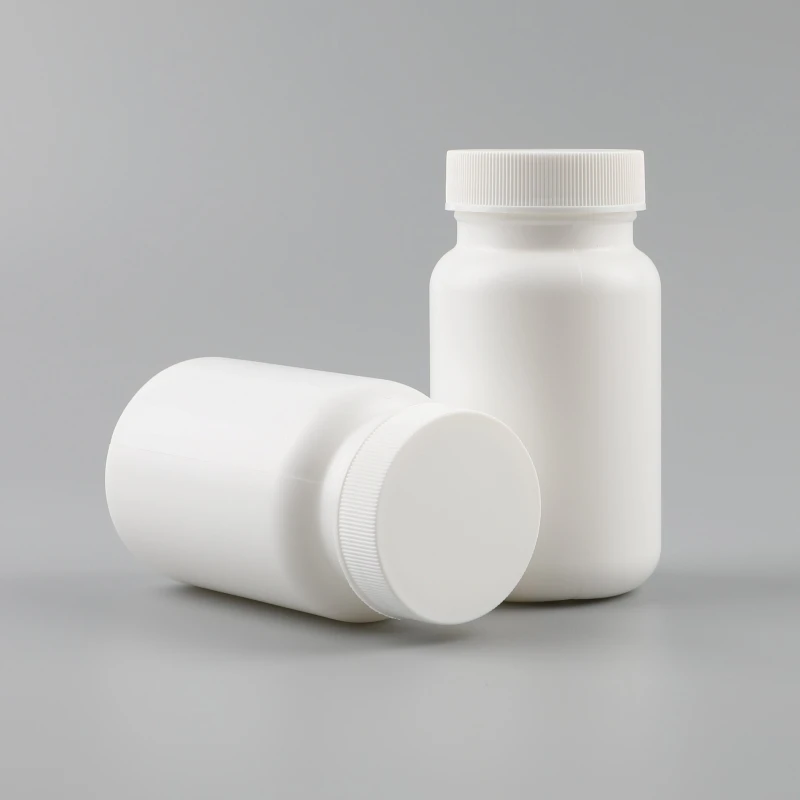 High Quality Customized HDPE White Plastic Medicine Bottle Vitamin  Candy Bottle Capsule 100ml