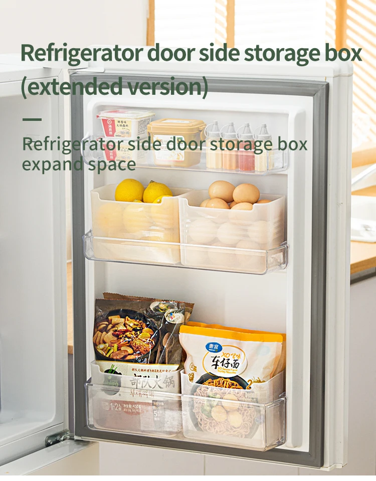 Refrigerator Side Door Storage Box Refrigerator Door Organizer Bin