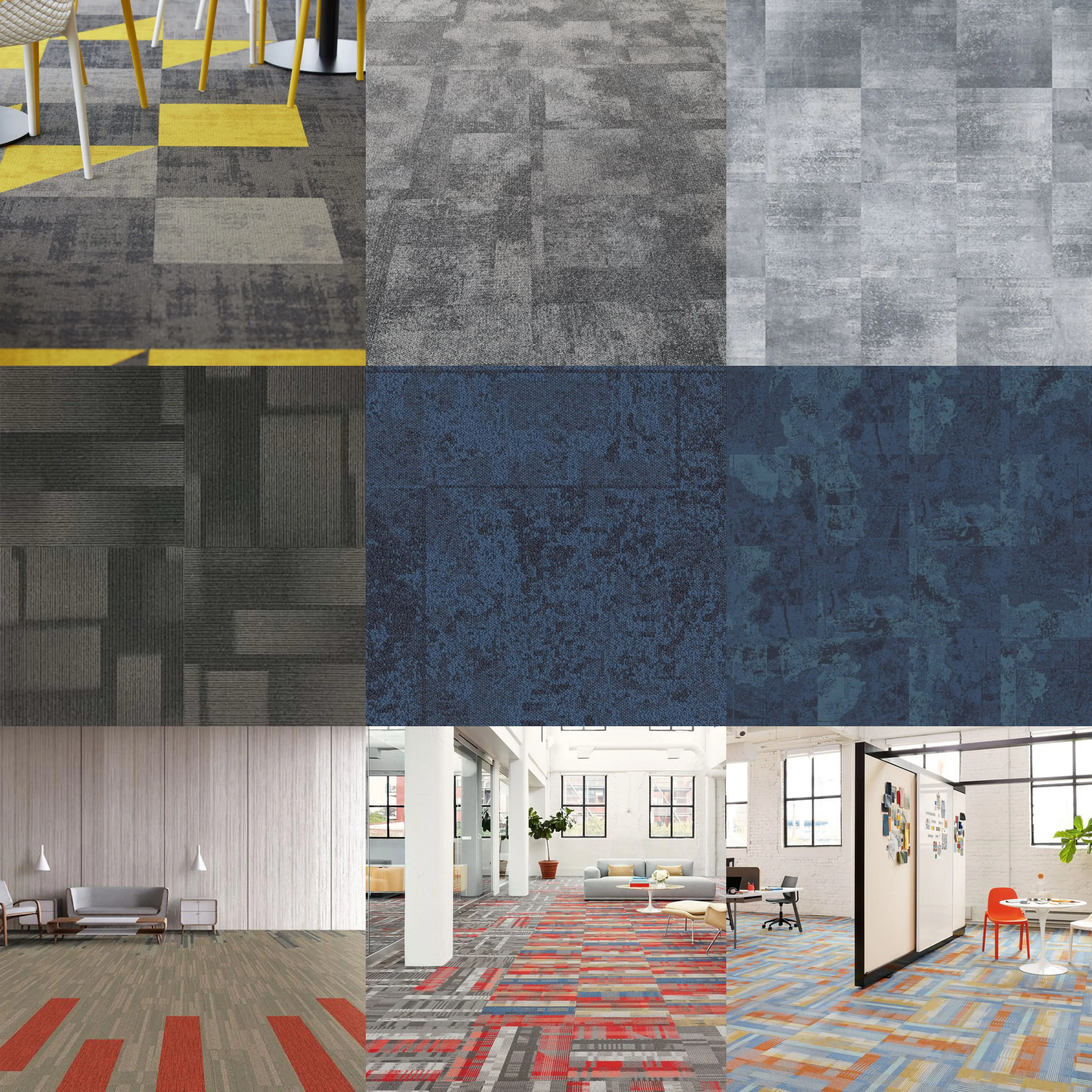 Mohawk Plain Colors Luxury Removable Absorb Carpet Tiles 50x50cm Office