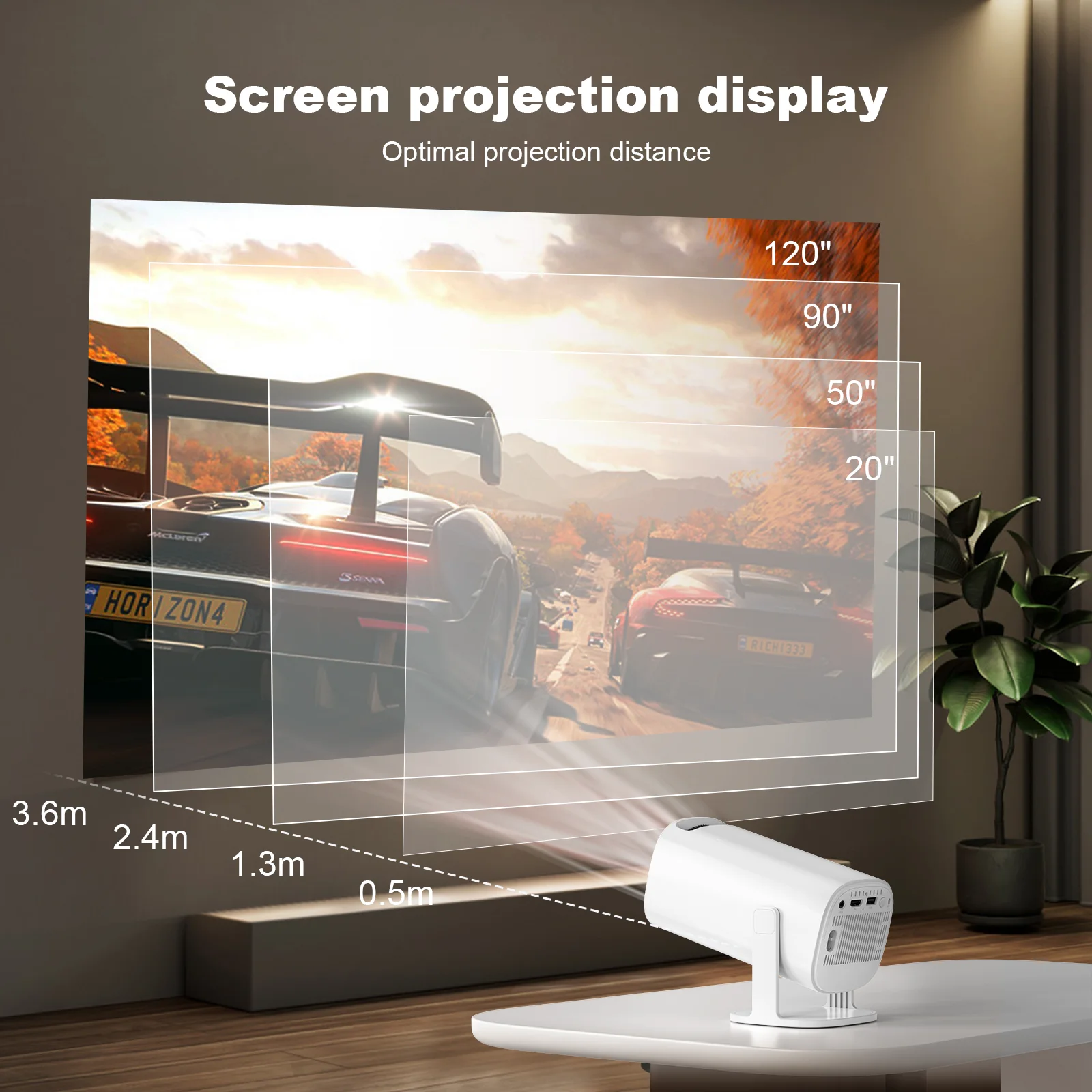 Portable Home Theater Mini Pocket Projector P30 White Color 130 Ansi ...