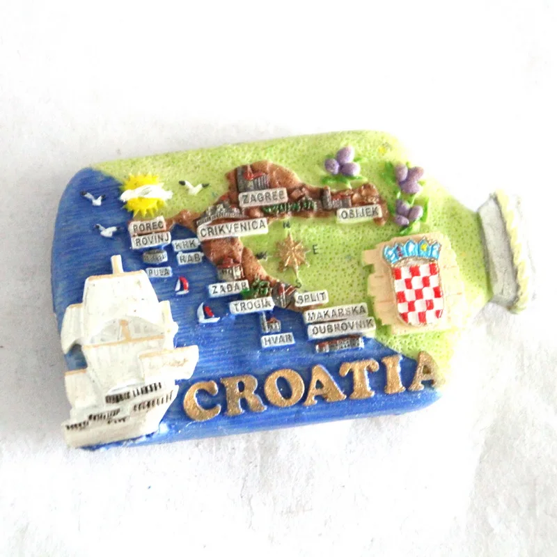Dubrovnik Croazia magnete frigo 3D cristallo turistico souvenir collezione regalo frigorifero magnetico adesivo