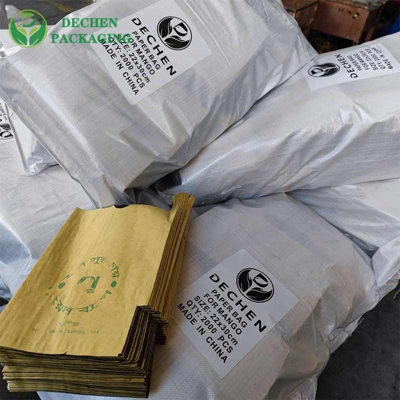Custard Apple Guava Grape Protective Paper Bags Mango Fruit Packaging Covers Agriculture Wax Coated