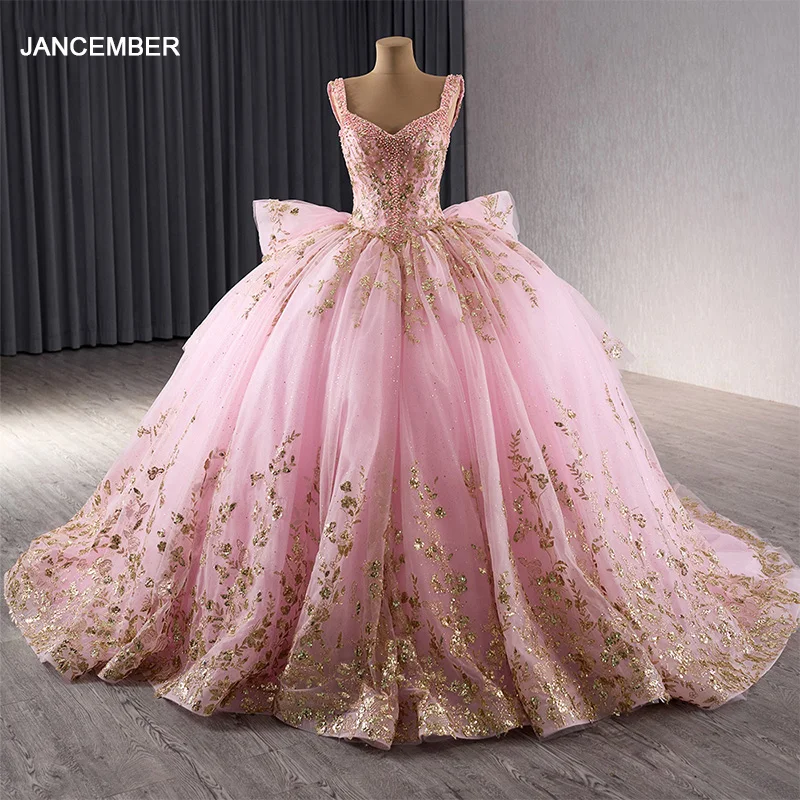 princess quinceanera dresses Red Tulle Off-Shoulder Corset Ball Gown Sleeveless Back Princess Pink Spaghetti Straps Lace