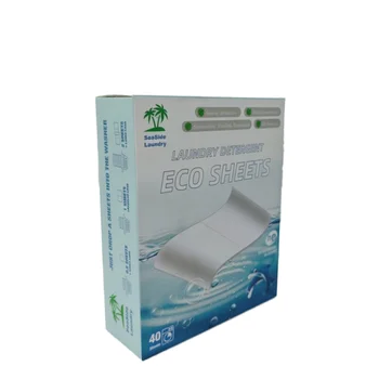 40-Pack Eco-Friendly Disposable 11x14cm Size Laundry Detergent Tablets 80 Load Capacity Liquidless Concentrated Soap 40 Load