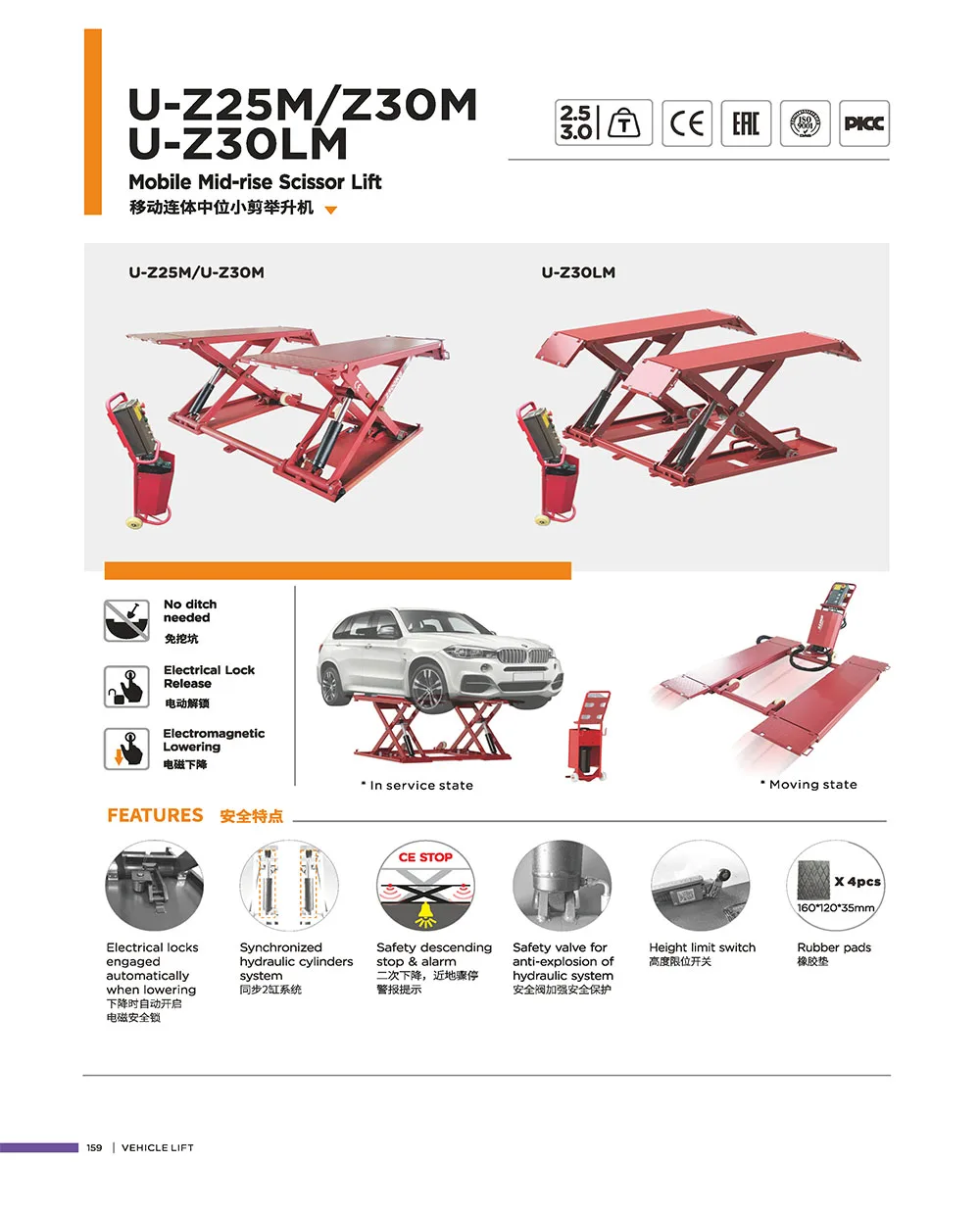 Small Mid Rise Mobilescissor Car Lift Platform Vehicle Lift For Sale