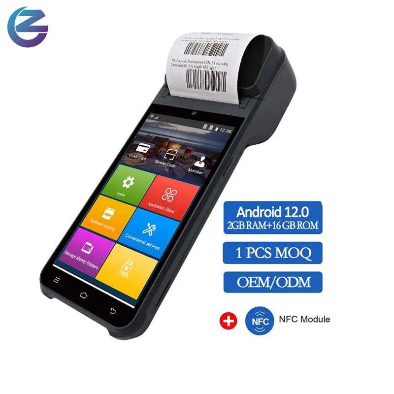 Z92 Android 12.0 POS Terminal with NFC Reader and Printer