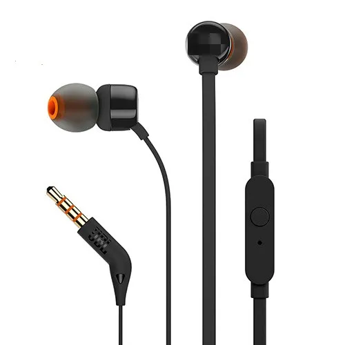 T110 In-ear Gaming Headset K Song Wire-controlled Earphone Deep Bass Sports Earplugs With Mic
