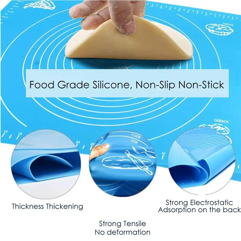 1pc Silicone Baking Mat, Daily Non-slip Non-stick Pastry Baking Mat For  Kitchen