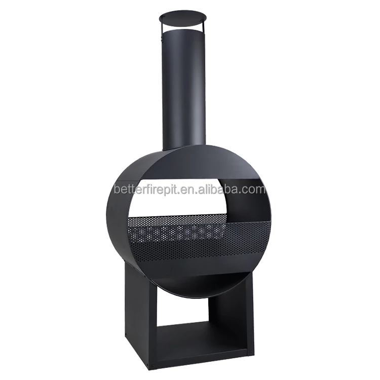 Modern Outdoor Wood Burning Fireplace Modular Steel Chimney Fire Pit With High Temperature