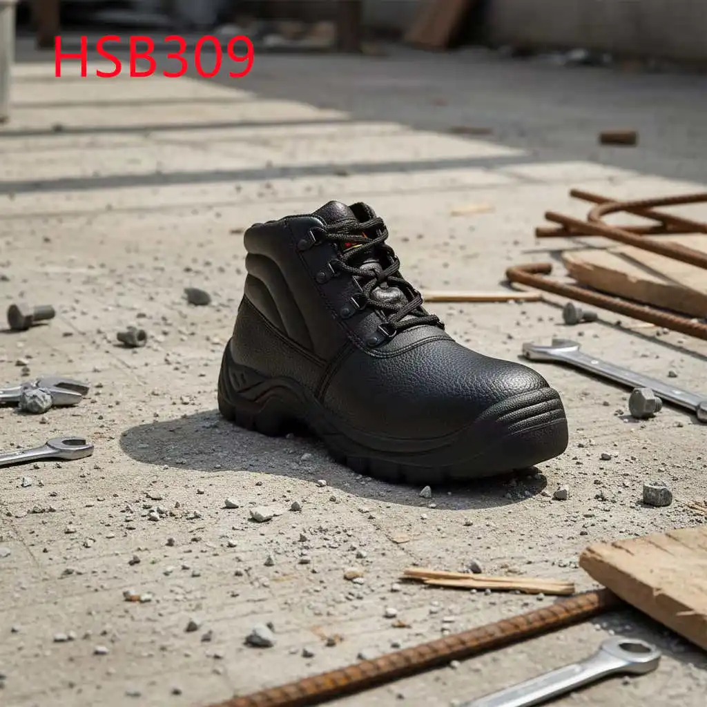 ZYF,Mine Shaft Anti-scratch Lug Leather Steel Toe Work Boots Goods Handling Anti-acid Protection Grade S3 Safety Shoes HSB309