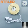 8cm-White Light-Natural Wood Color