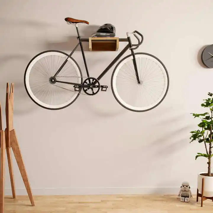 bike hook diy wooden bike wall mount