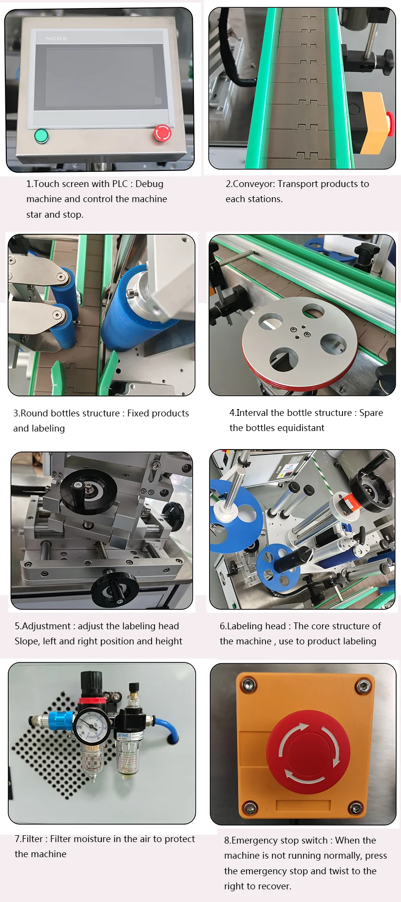 Высококачественная автоматическая машина для маркировки круглых бутылок FK805 печати и