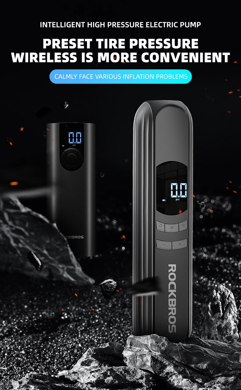 Compressore Aria Portatile Auto Pompa Aria Elettrica Wireless Ricaricabile 150PSI - Per Pneumatici Auto, Bici, Gonfiabili, Batteria 6000mAh, Portatile Pompa Elettrica Batteria 6000mah - Foto 9