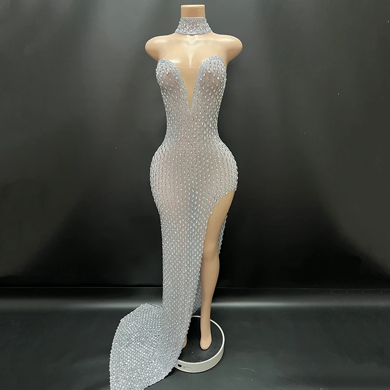 silver formal dresses with sleeves Amazon.com: Kivary V Neck Sheer Long Sleeves Silver Beaded Lace Formal Prom  Dress Evening Gown US 2 : Clothing, Shoes & Jewelry